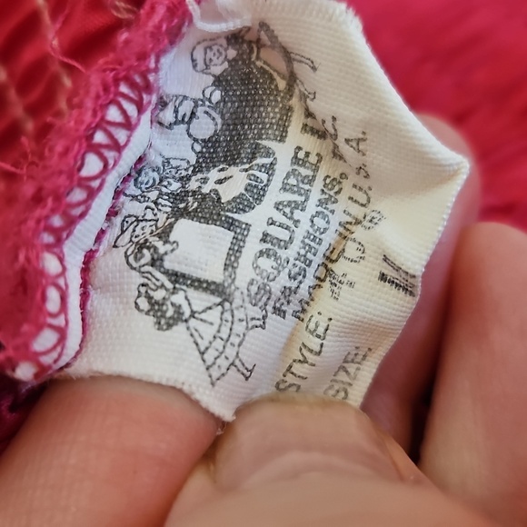 SQUARE UP FASHIONS Hot Pink Black Lace Ruffle Circle Dance Skirt - Picture 7 of 11